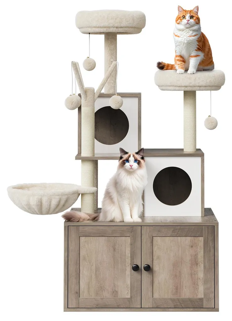Arbre à chat Villa : Dites stop aux griffures et cachez votre litière