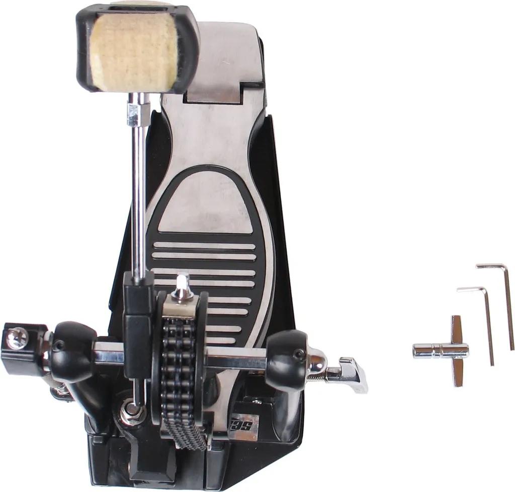 Pédale unique PRO PROLINE avec double chaîne et batteur double face