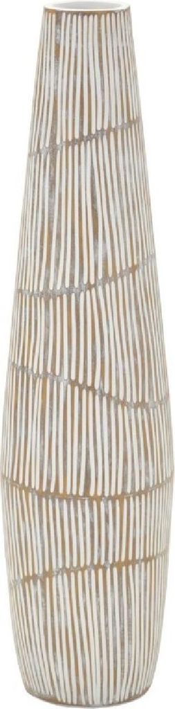 Mauro Ferretti Vase "Hanoi" Ø17x68,5 cm Weiß gekälkt