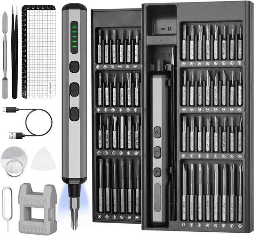 Kit Réparation Électronique : Tournevis Électrique 72-en-1 Magnétique