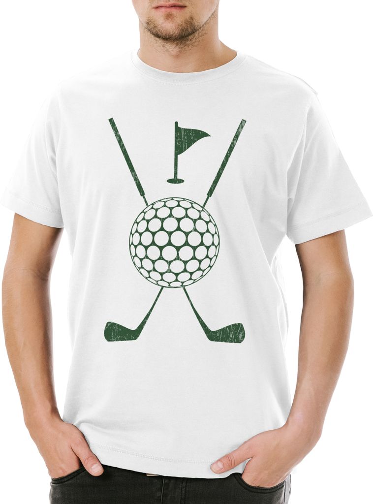 Urban Backwoods Golf Tools, Herren T-Shirt, Farbe: Weiß, Größe: XS