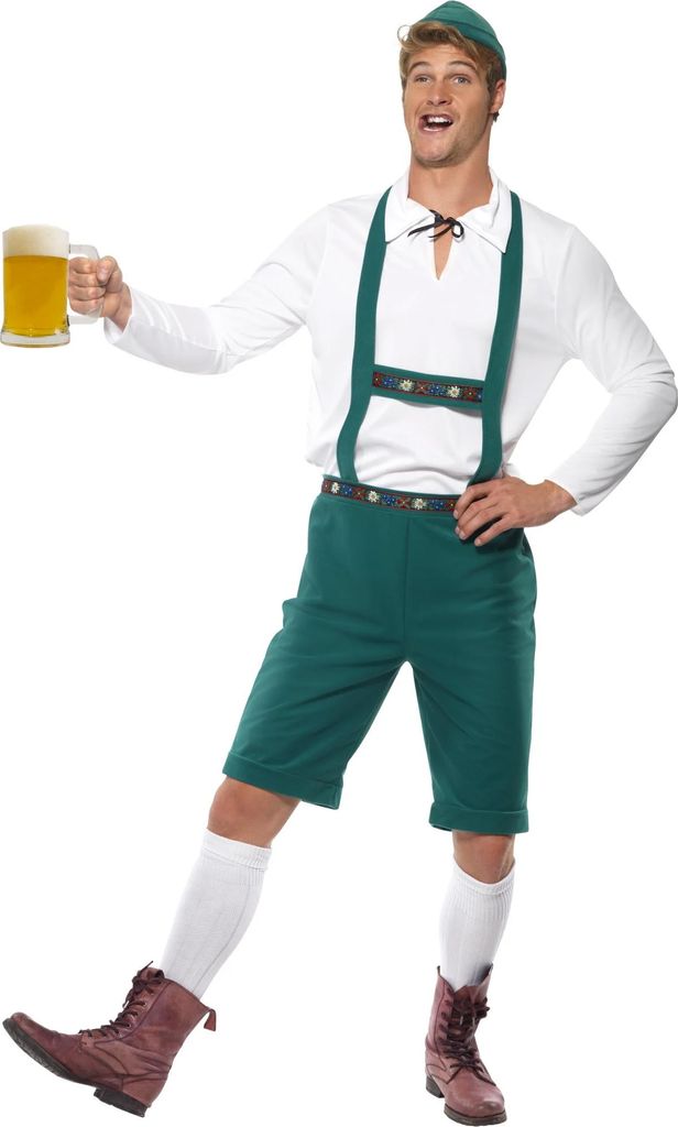 Smiffys - "Beer Fest" Kostüm - Herren SM2015 (M) (Grün/Weiß)