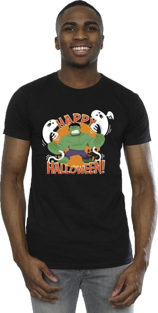 Marvel - "Happy Halloween" T-Shirt für Herren BI38349 (S) (Schwarz)