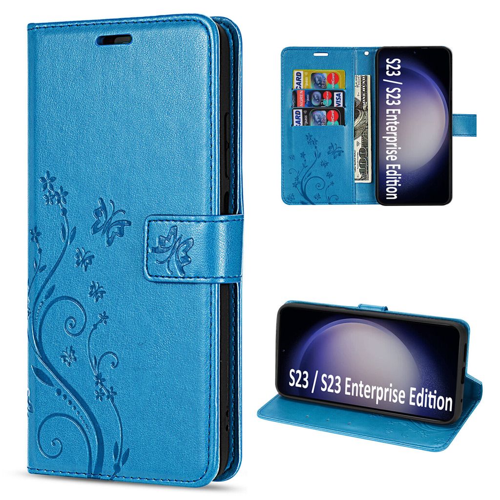 Handy Tasche für Samsung Galaxy S23 Handyhülle Blumen Hülle Produktbild 
