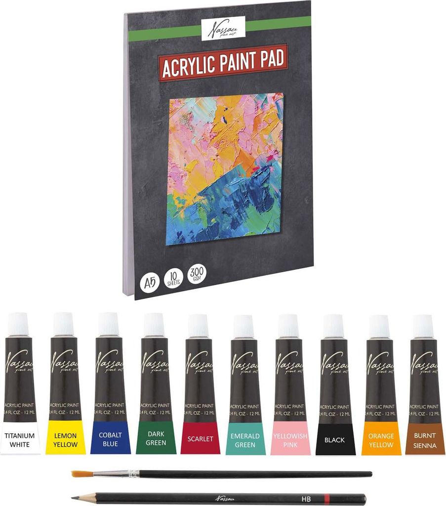 Kreativ-Bastelgruppe Acryl-Farbkasten, 13-tlg.