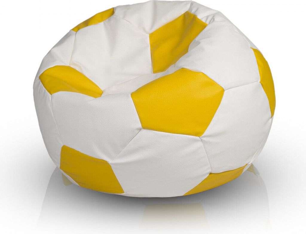 Ecopuf, Sitzkissen Fußball M, Farbe: Sonnig