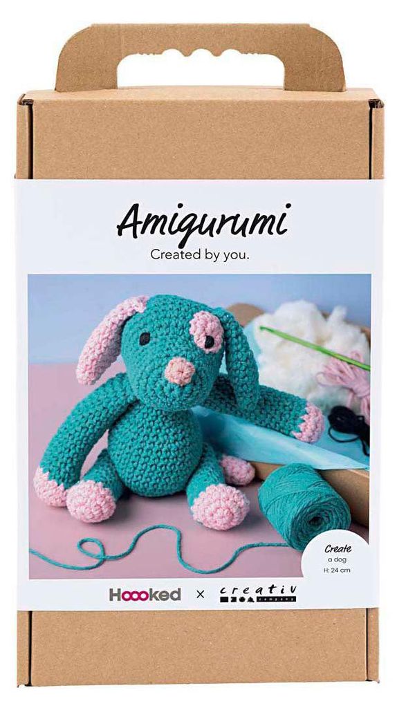 creativ company Kreativ Set Amigurumi Welpe pastellpink/dunkeltürkis