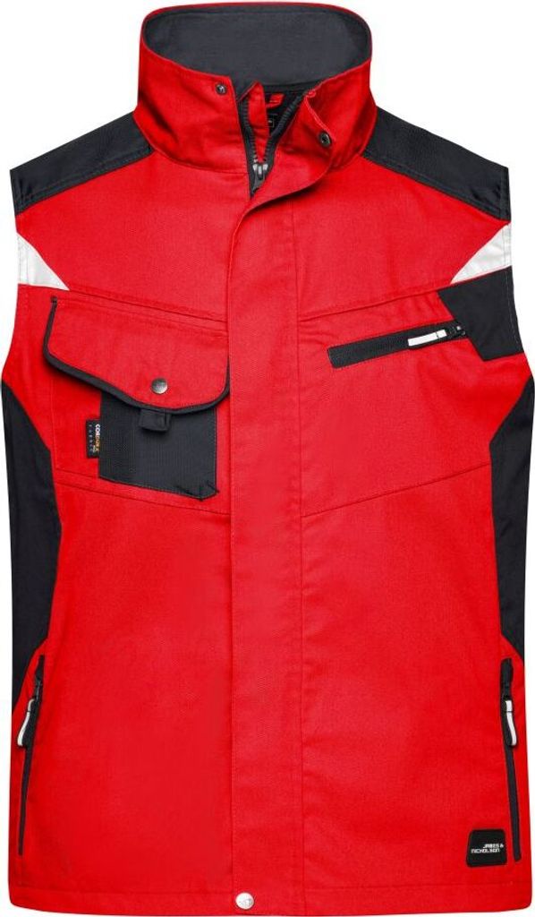 Professionelle Weste mit hochwertiger Ausstattung red/black, Gr. S