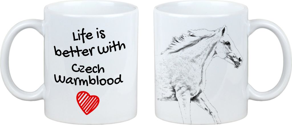 Tschechisches Warmblut - Tasse mit Pferd, Tasse mit Bild, personalisiertes Geschenk der Marke Art-Dog