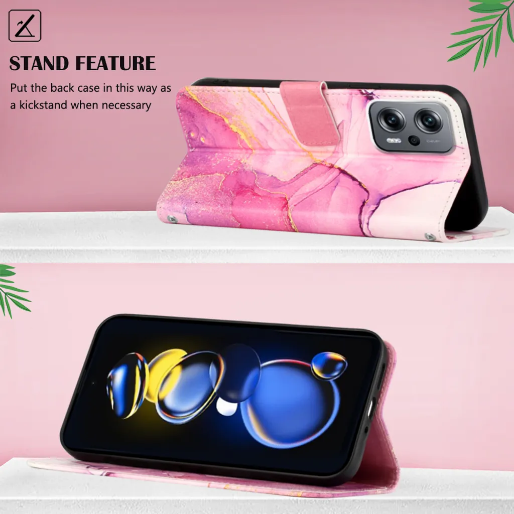 Custodia Poco X4 GT 5G Marmo Rosa: Cover Libro per Mamme Smart - 3