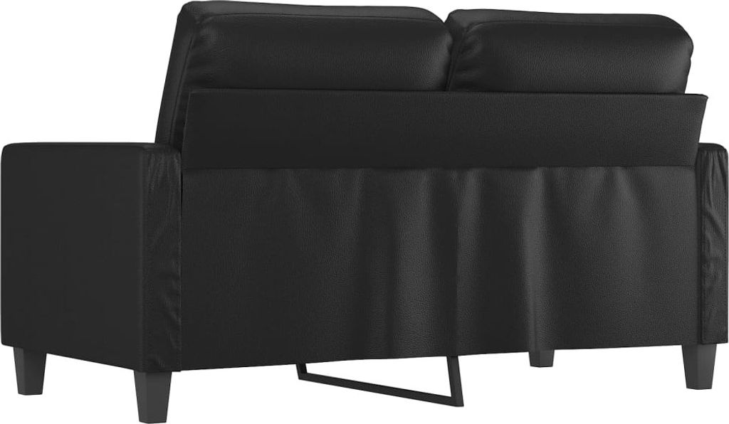 vidaXL 2-Sitzer-Sofa Schwarz 120 cm Kunstleder Produktbild 4