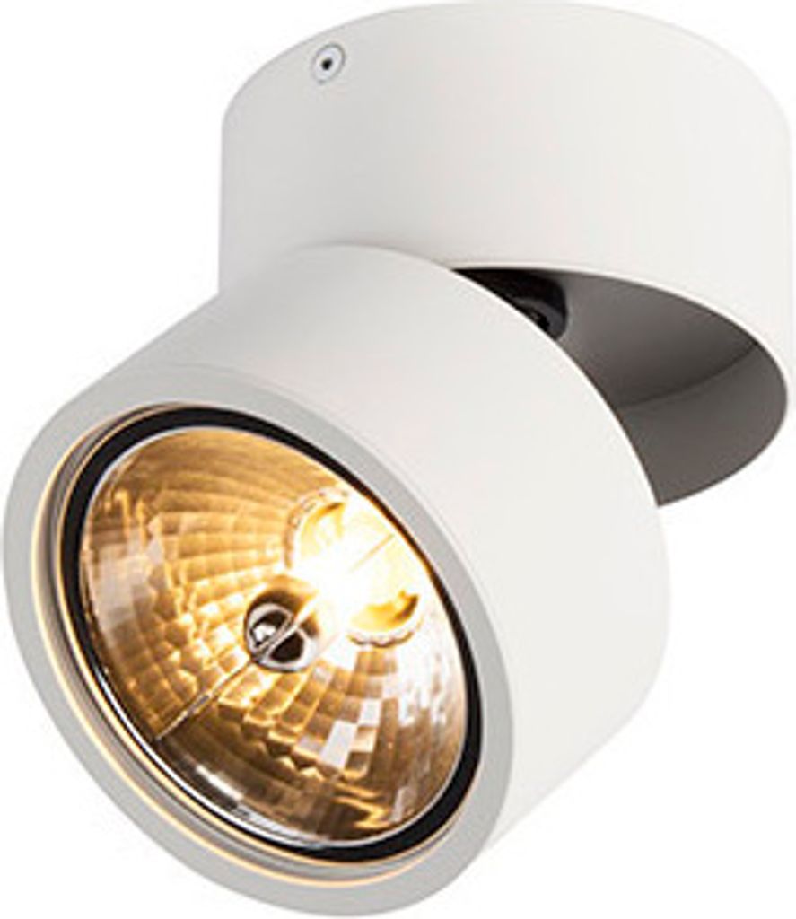 QAZQA - Industrie I Vintage I Spot Go Nine Tubo weiß I Wohnzimmer I Schlafzimmer - Stahl Rund - LED geeignet G9