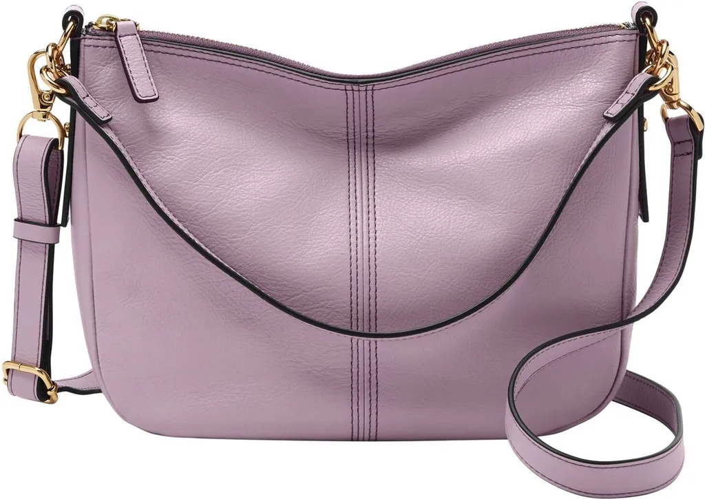 Sac bandoulière en cuir lilas Fossil Jolie : le petit sac à épaule chic