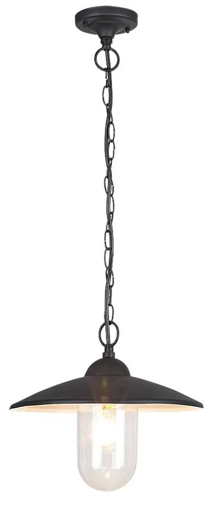 Luminaire suspendu pour porche et terrasse Vigo noir ø30cm E27 Rabalux
