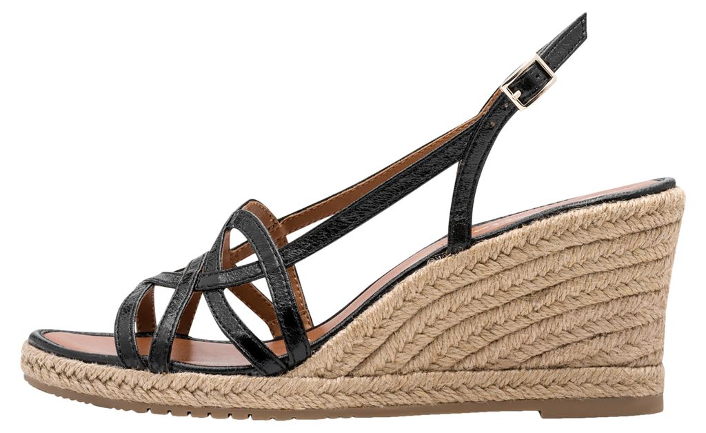 Sandalen aus Leder Keilförmig