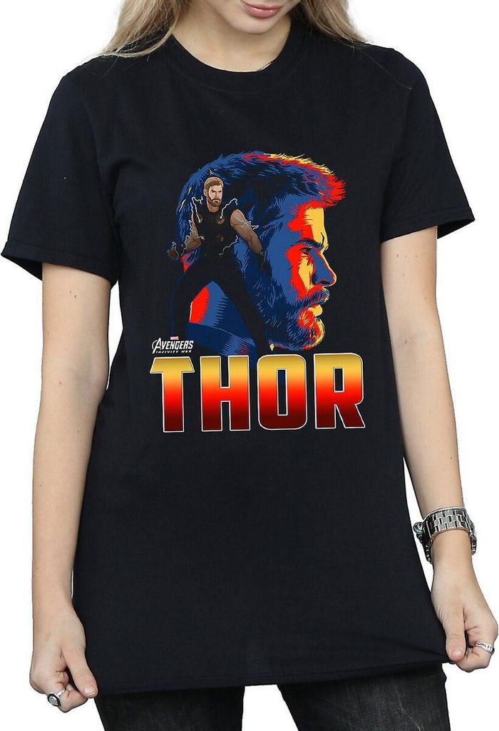 Avengers Infinity War - T-Shirt für Damen BI534 (M) (Schwarz)