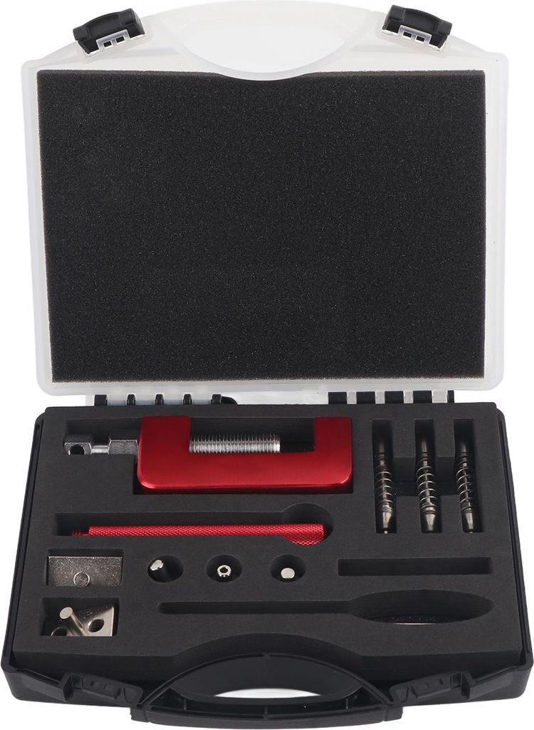 12 PCs Universal Motorradkettenkettenschneider -Breaker -Nieten -Werkzeugset mit Speicherbox für ATV -Dirtbike