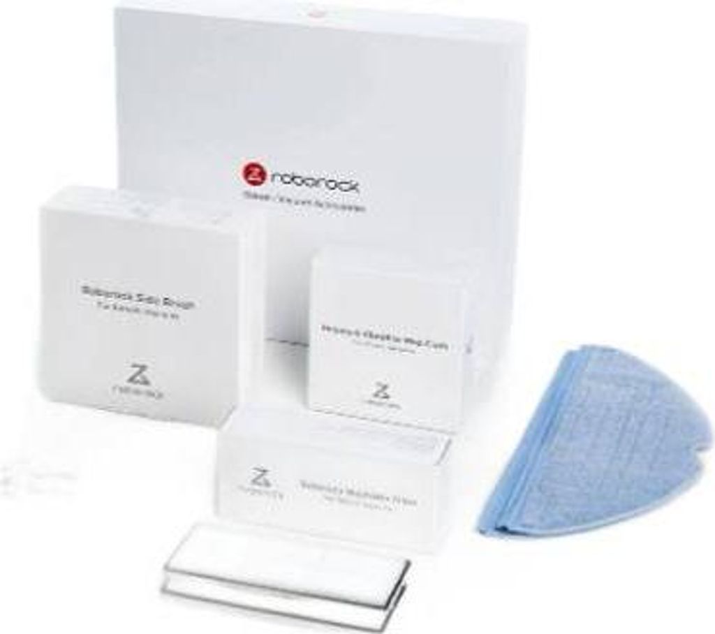 Priedų rinkinys Roborock S7 serijos (baltos spalvos) dulkių siurbliams robotams (2 vnt. šluosčių drėgnam valymui, 2 šoniniai šepetėliai, 2...