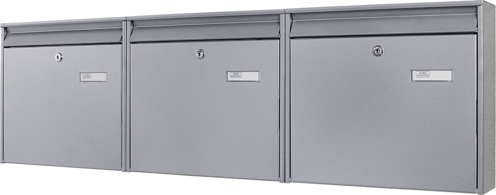 Burg-Wächter Briefkastenanlage 3-fach silber 108x32x10cm, Produktbild 4