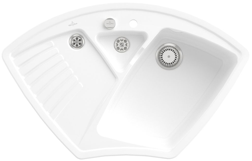 Villeroy & Boch Keramikspüle 672902R1, Arena Eck Eckspüle