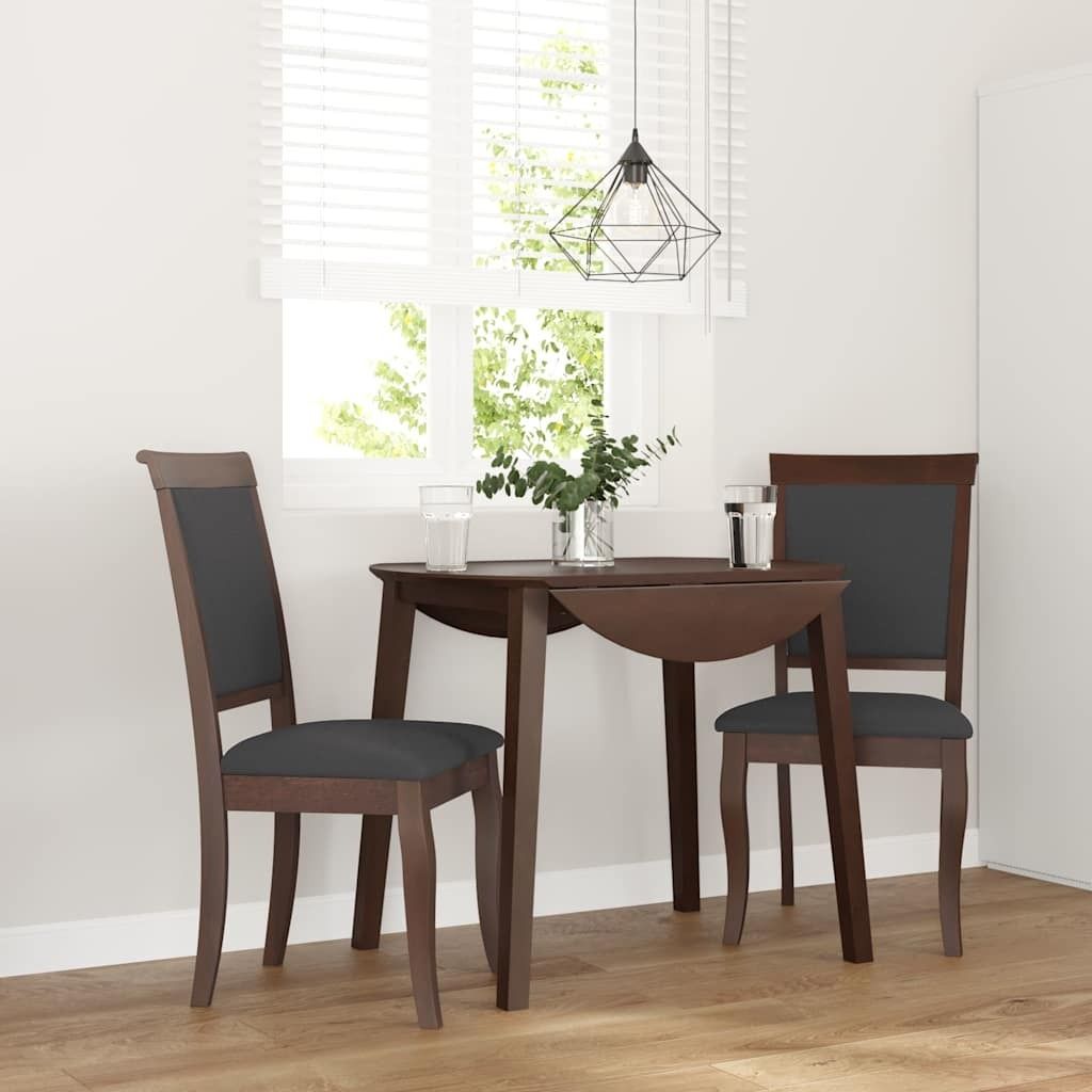 "2026 Promotion" Esszimmerstühle mit Kissen 2 Stk. - Hohe Qualität - Braun Massivholz Gummibaum - Esszimmerstühle CC25503