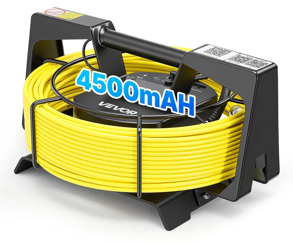 Caméra d'Inspection de Canalisation Wi-Fi IP68 avec Câble Long de 50m
