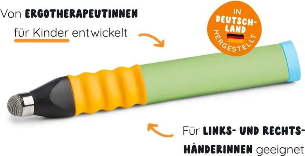 Edurino Ergonomischer Eingabestift, Edurino, Grün, Kunststoff, Universal, 1 Stück(e)