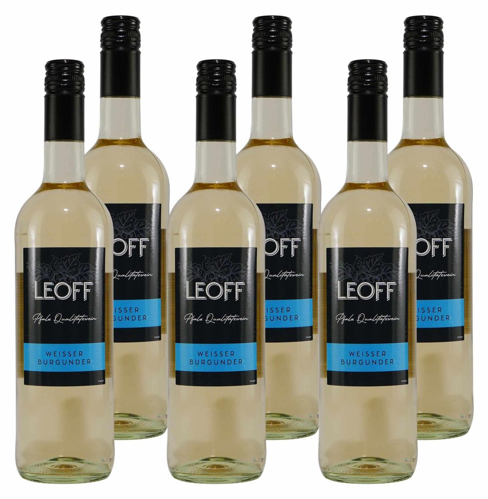 Leoff Weisser Burgunder QbA -trocken- (6 x 0,75L) Produktbild 