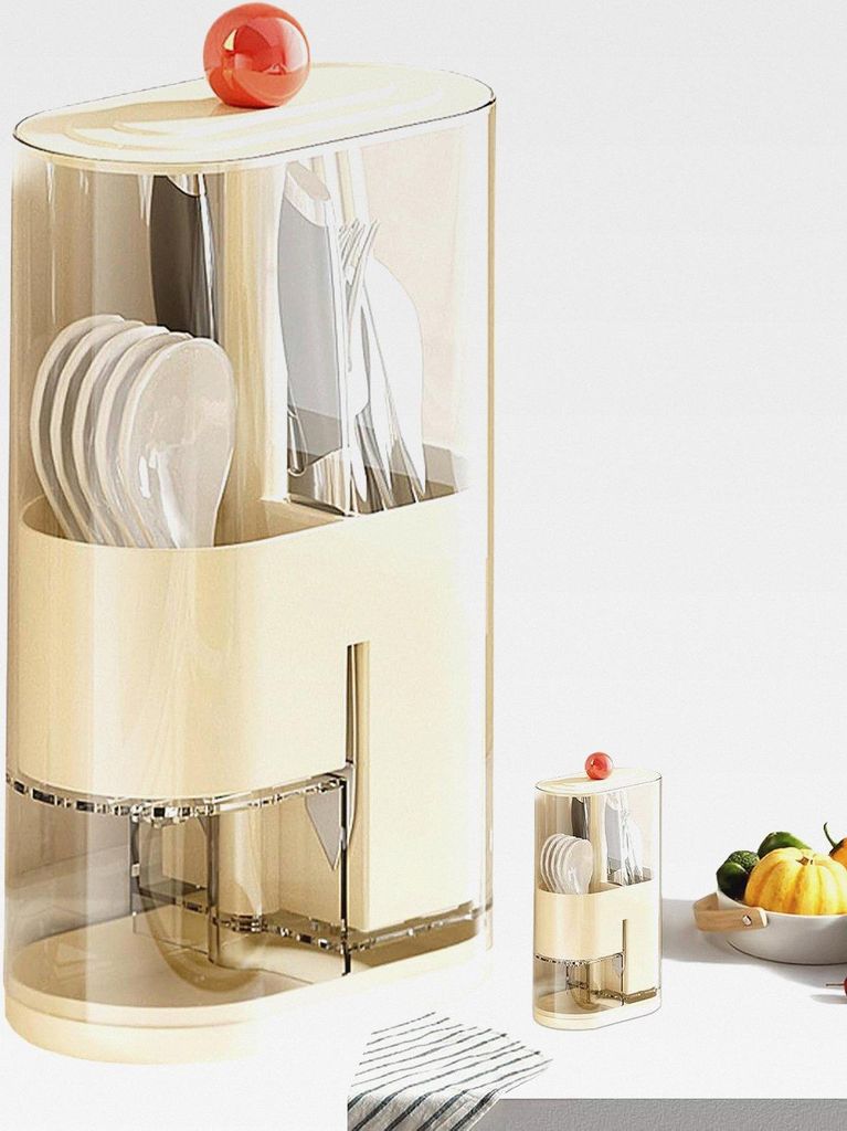 Löffel- Und Gabelhalter | Küchenutensilien Organizer | Organizer Mit Getrennten Fächern Ablauftablett Und Stäbchenhalter – Multifunktionaler ...