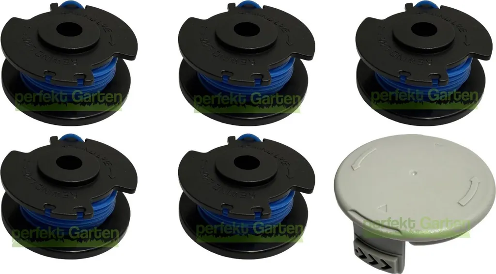 Kit Professionale 5 Bobine Filo Ryobi RLT 1825 1832 + Cappuccio AC14RSL