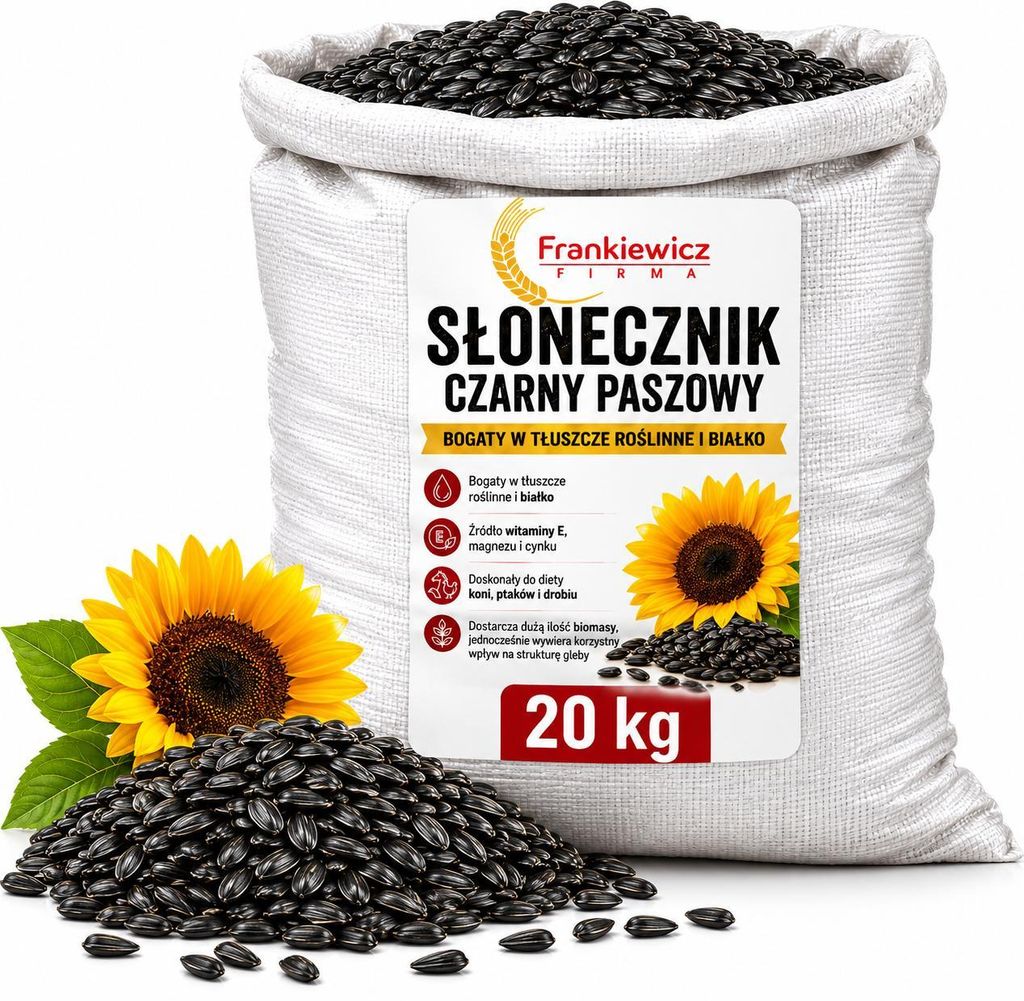 Graines de tournesol noires, 20 kg – Nourriture pour Image du produit 