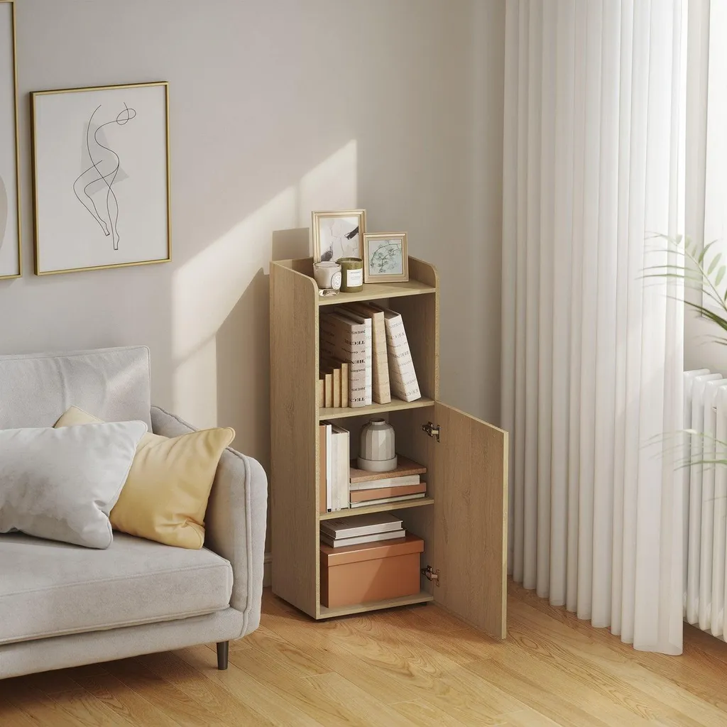 Rangement salle de bain compact chêne jaune, idéal petit espace 104 cm - 8