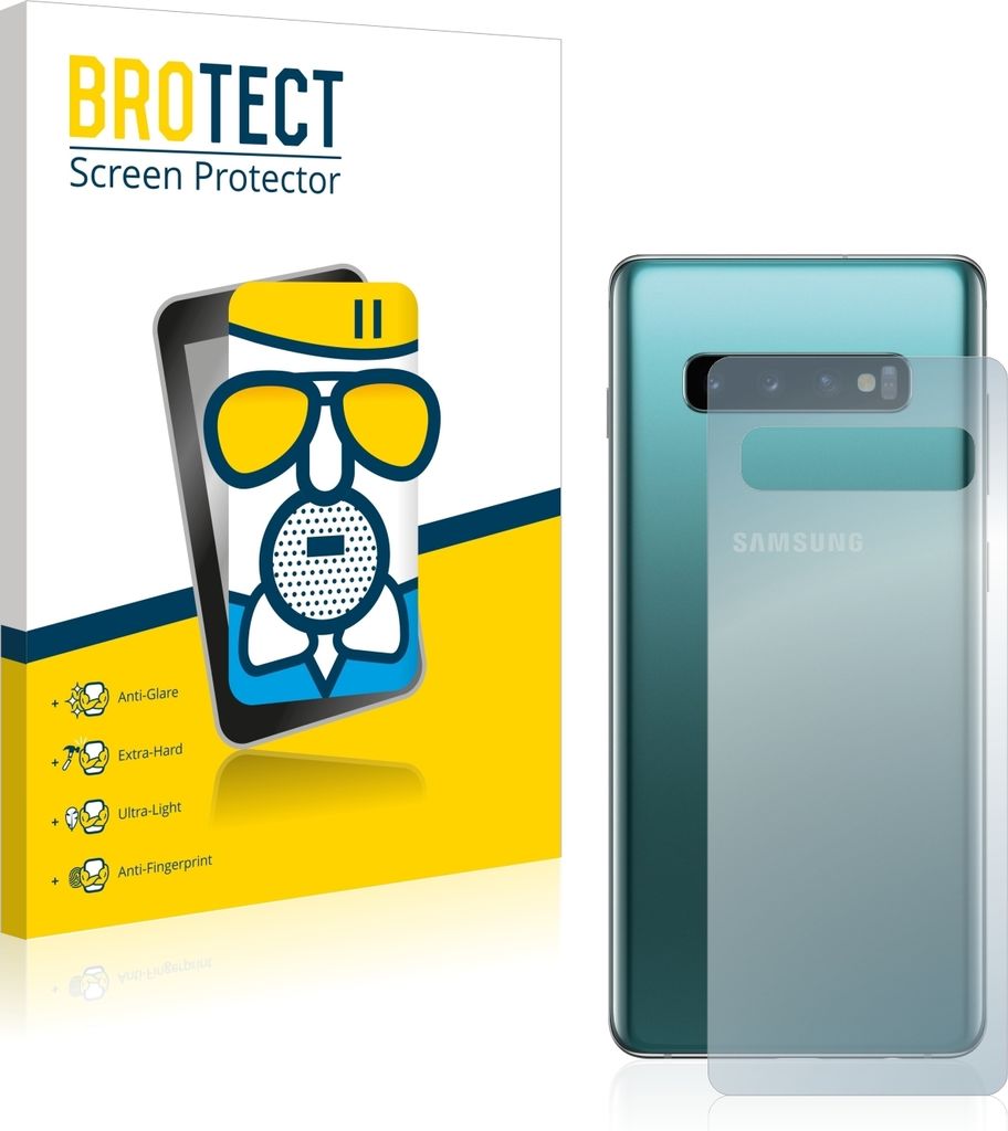 BROTECT Entspiegelungs Schutzglas für Samsung Galaxy S10 Plus (Rückseite) Schutzfolie Panzer Folie Glas Display Schutz matt