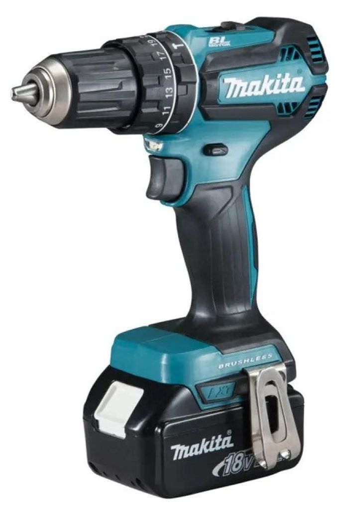 Makita DHP485RFJ, Pištoľová vŕtačka, Rýchloupínanie, Obrázok produktu 