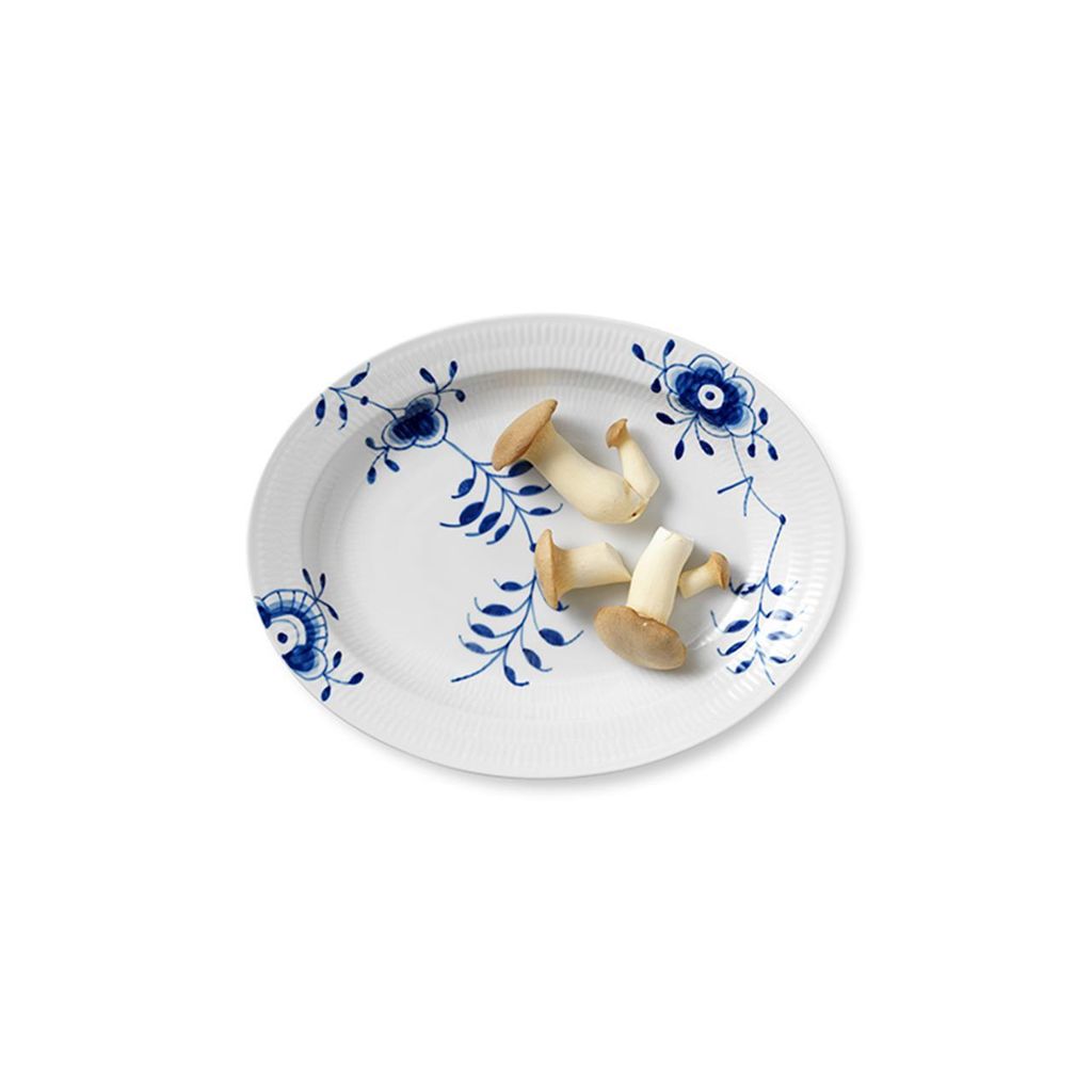 Blue Fluted Mega oval dish 36,5cm