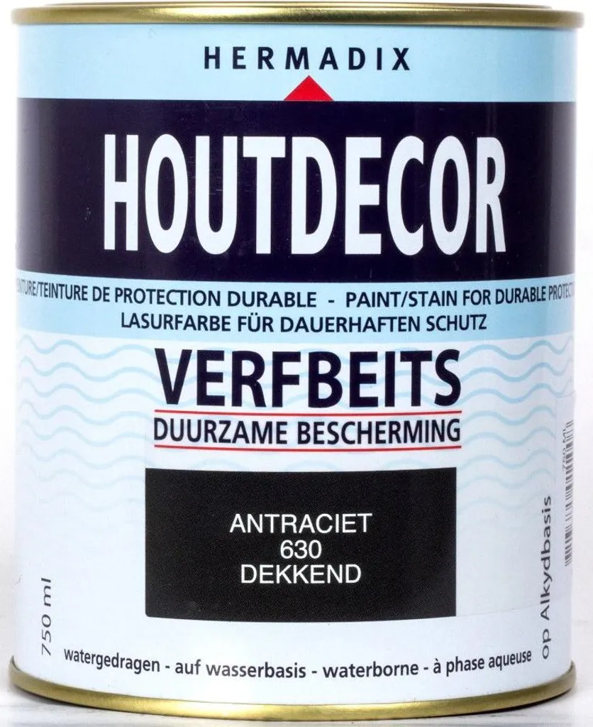 Lasure anthracite Hermadix Décor bois 750ml pour bardages et clôtures