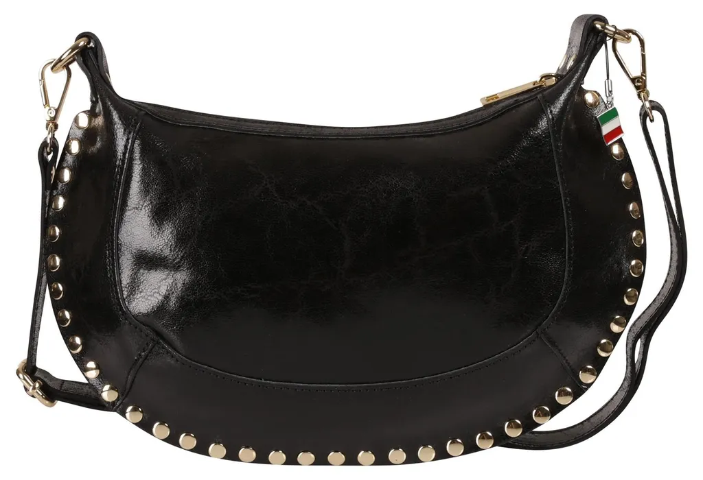 Sacoche Florence en cuir noir pour femme idéale pour vos sorties chic