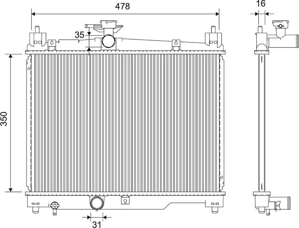 VALEO 732421 Kühler Wasserkühler Motorkühler für TOYOTA Produktbild 