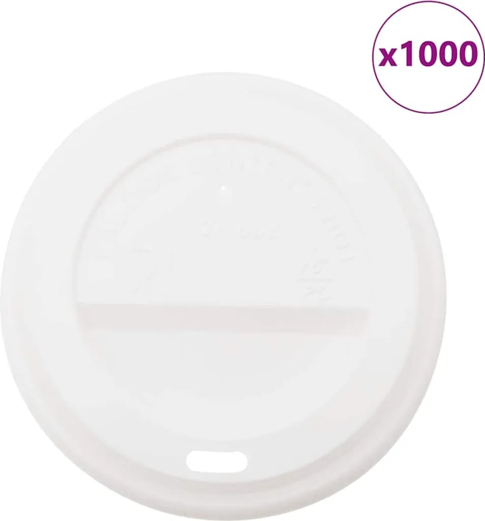Coperchi Bianchi Ø90mm per Bicchieri 12/16oz - 1000pz di Pura Sicurezza