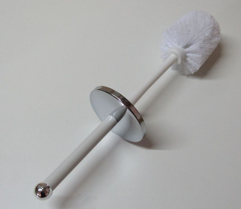 Ersatz WC Bürste Silber - Weiß Klobürste Toilettenbürste Produktbild 