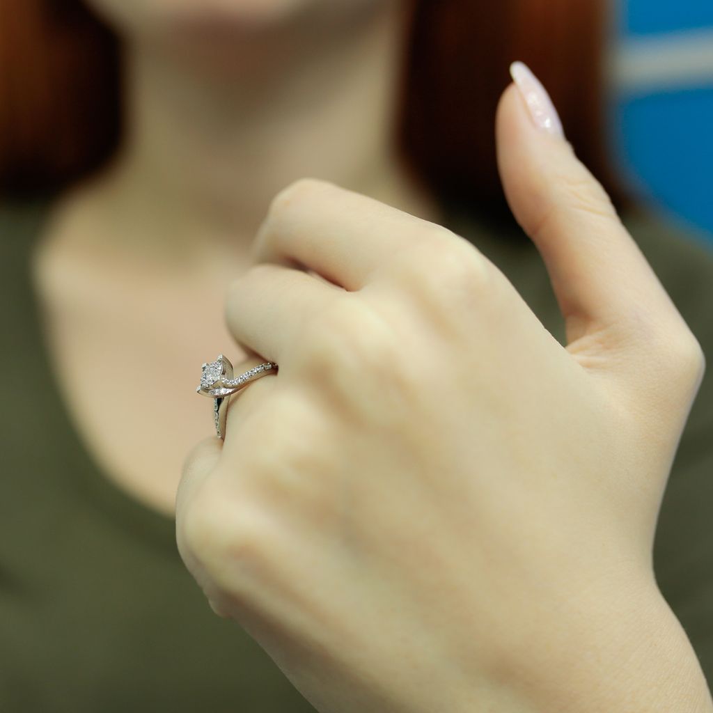 Diamant Solitär Ring 0,50 Carat Effect - 54 (17,20 mm)