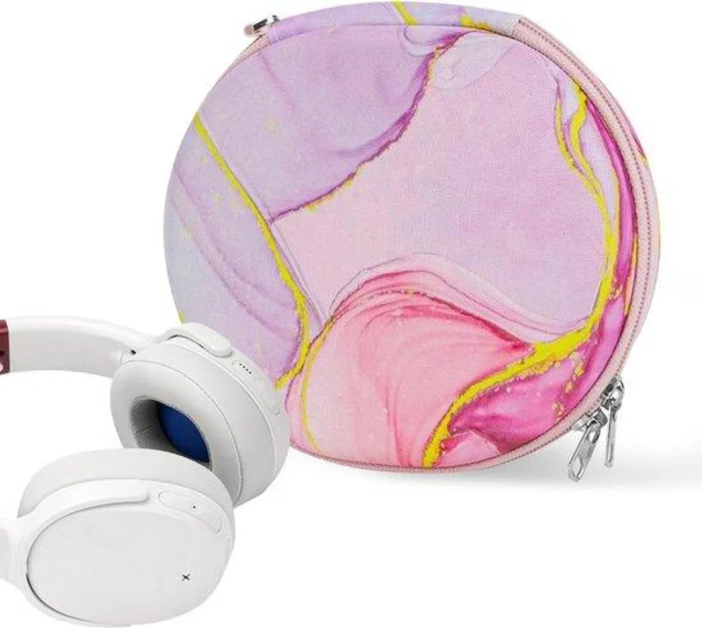 Casque isolant contre le bruit marbre rose pour concentration calme