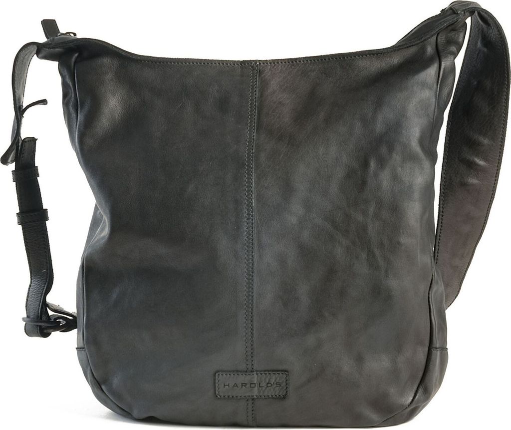 HAROLD'S Leder Schultertasche Submarine Pouch Up Black Produktbild 