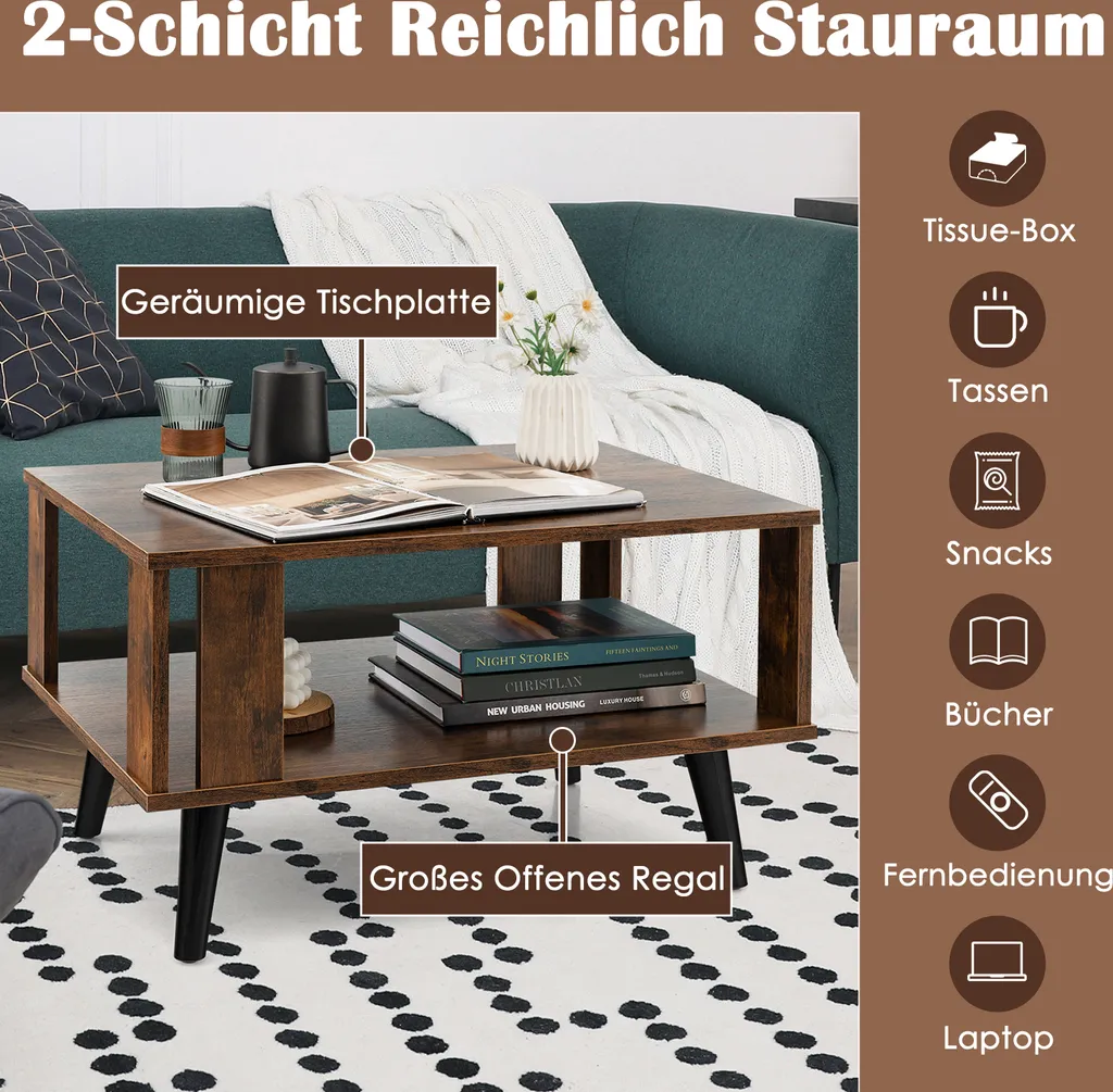 Table basse compacte industrielle pour gagner de la place dans le salon - 3