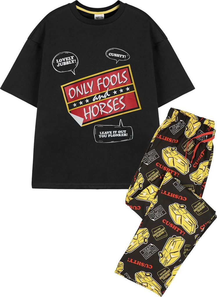 Only Fools And Horses - Schlafanzug mit langer Hose für Herren, kurzärmlig NS9278 (XXL) (Schwarz)