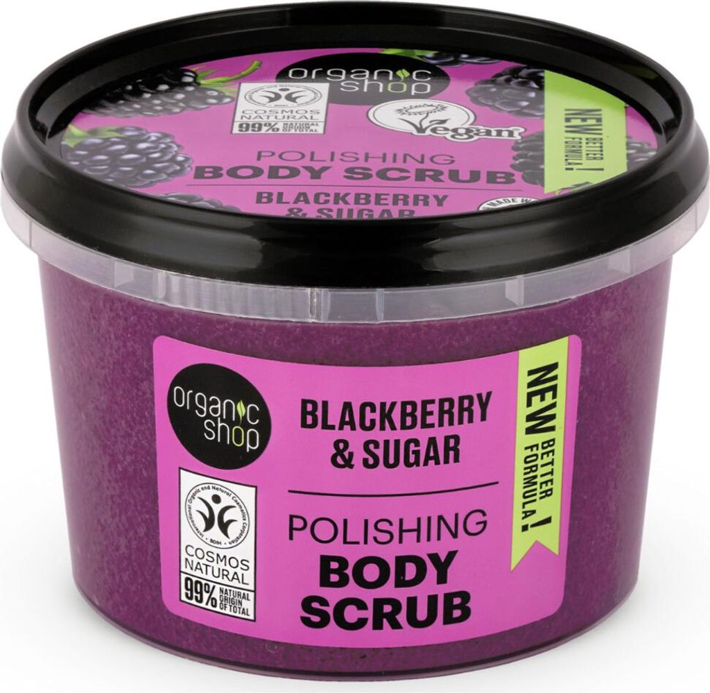 Organic Shop - Körperpeeling Brombeere - Erfrischend und feuchtigkeitsspendend - 250 ml - 1 Stück