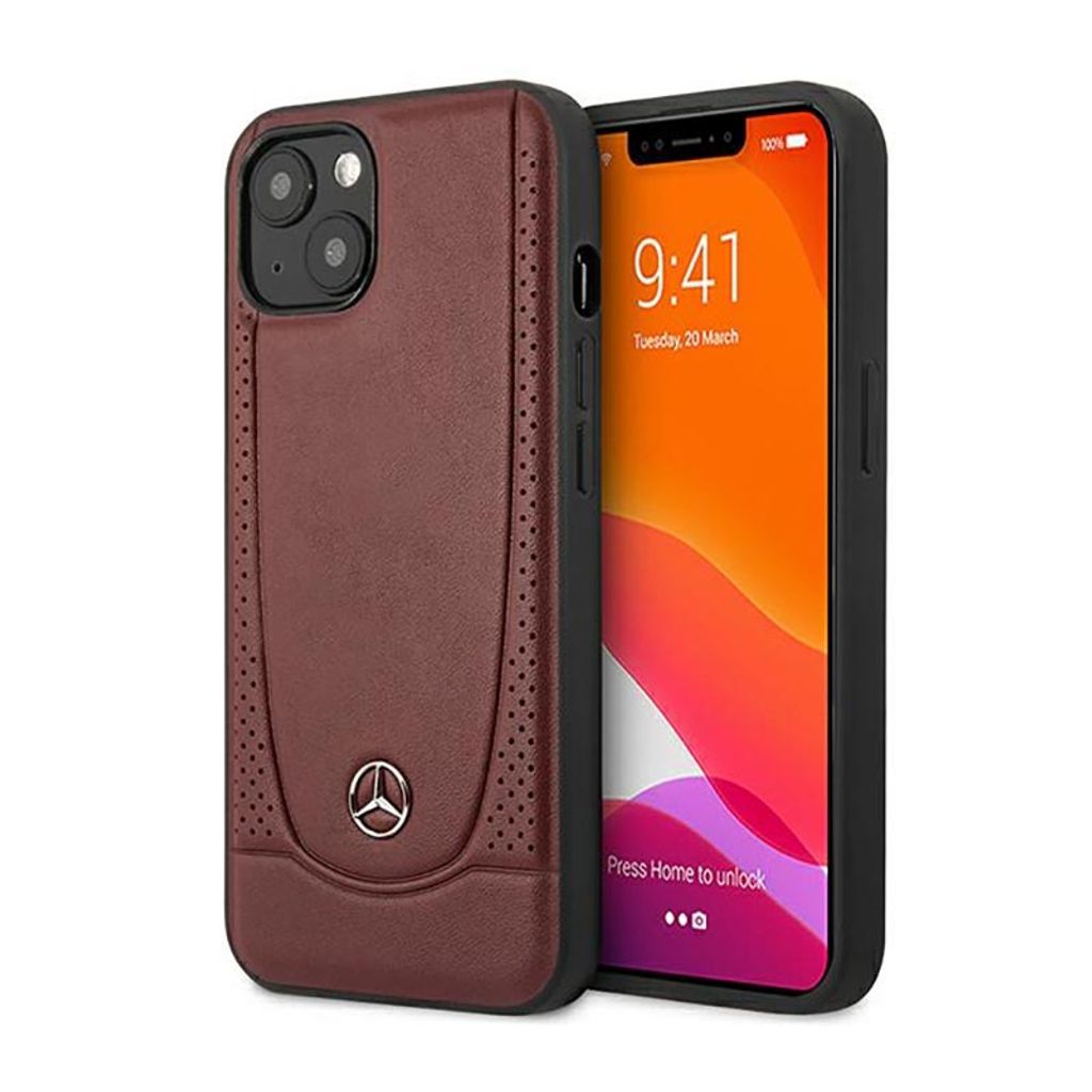 Mercedes Kappe case cover für iPhone 14 6.1" MEHCP14SARMRE rot Hardcase Leder Urban Bengale