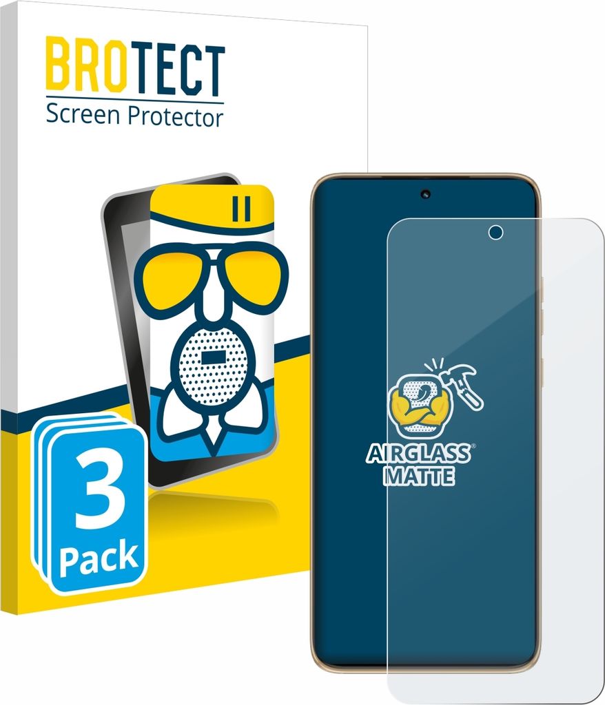 3x BROTECT Entspiegelungs Schutzglas für Motorola Edge 50 Neo Schutzfolie Panzer Folie Glas Display Schutz matt