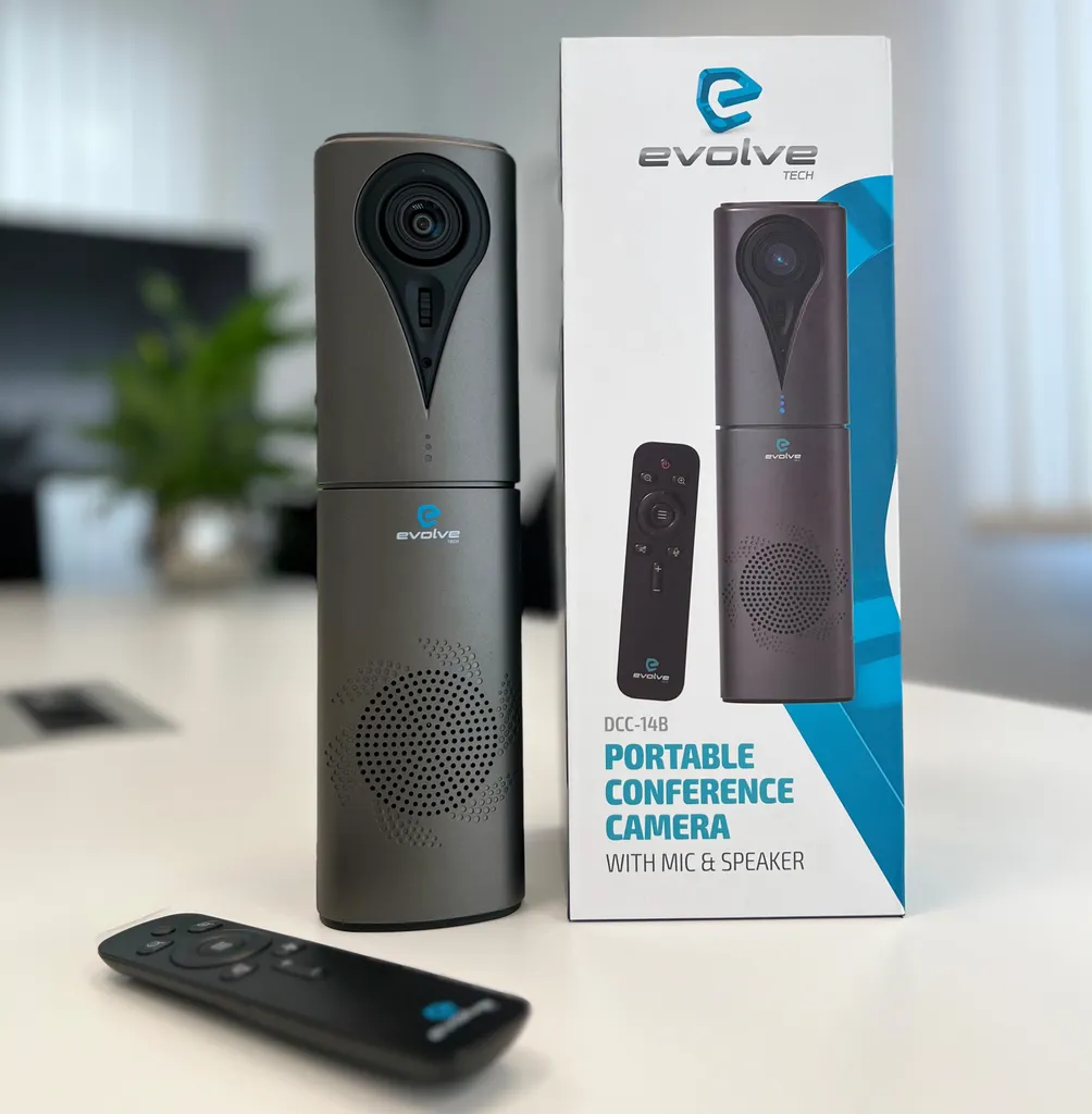 Webcam conférence 1080P evolve TECH pour réunions professionnelles Zoom