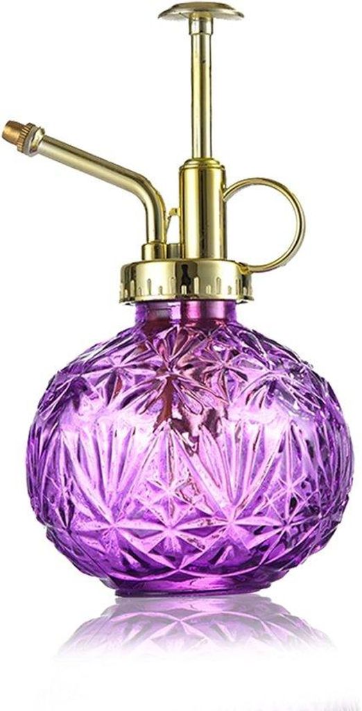 Retro Blumensprühflasche 240ml lila Glas